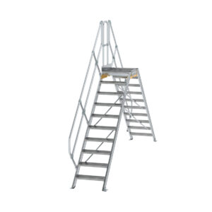 Günzburger Steigtechnik Überstieg 45° Stufenbreite 600 mm 10 Stufen
