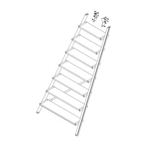Günzburger Steigtechnik Aufstieg Podesttreppe 8 Stufen inkl. Montagesatz