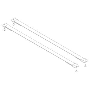 Günzburger Steigtechnik Spreizsicherung Gurtband 638 mm mit Befestigungsplatten 1 Satz = 2 Stück, inkl.