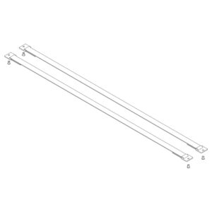 Günzburger Steigtechnik Spreizsicherung Gurtband 980 mm mit Befestigungsplatten 1 Satz = 2 Stück, inkl.