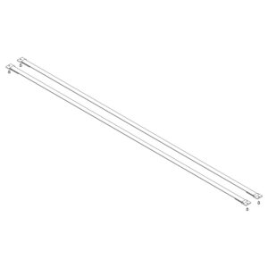 Günzburger Steigtechnik Spreizsicherung Gurtband 1664 mm mit Befestigungsplatten 1 Satz = 2 Stück, inkl.
