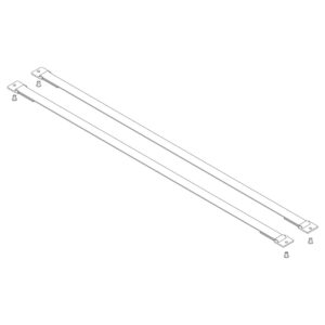 Günzburger Steigtechnik Spreizsicherung Gurtband 900 mm mit Befestigungsplatten 1 Satz = 2 Stück, inkl.