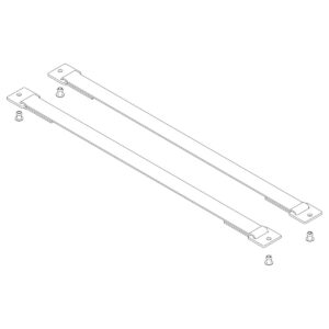 Günzburger Steigtechnik Spreizsicherung Gurtband 1360 mm mit Befestigungsplatten 1 Satz = 2 Stück, inkl.