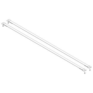 Günzburger Steigtechnik Spreizsicherung Gurtband 1268 mm mit Befestigungsplatten 1 Satz = 2 Stück, inkl.