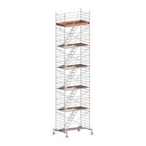 Hymer Treppen-Fahrgerüst mit Fahrtraverse Bühnenlänge 2,95 m, Rahmenteilbreite 1,50 m, Reichhöhe 12,60 m
