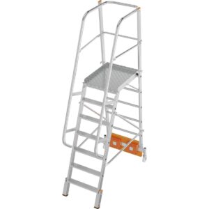 Krause STABILO PodestLeiter Vario kompakt 10 Stufen mit Fahrbalken 0,82m