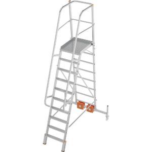 Krause STABILO PodestLeiter Vario kompakt 10 Stufen mit Fahrbalken 1,44m