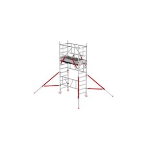 Altrex MiTower PLUS mit  HolzPlattform und Safe-Quick® Geländern Arbeitshöhe bis 4,2m