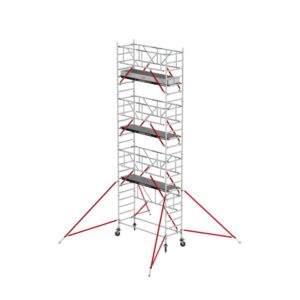 Altrex RS TOWER 51-S mit Safe-Quick®2 Geländer - Aluminium Fahrgerüst 0.90 x 2.45 m Holz-Plattformen, Arbeitshöhe bis 8,2m
