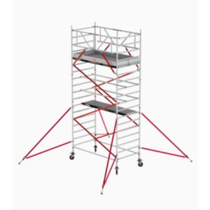 Altrex RS TOWER 52 fahrgerüst breit, 1.35x1.85 m Holz Plattformen, Arbeitshöhe bis 6,2m