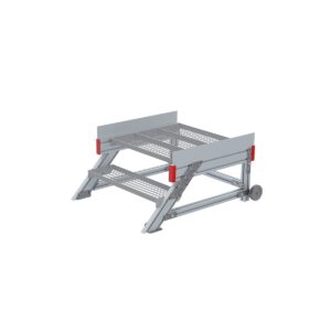 Euroline Anstieg 45 Grad, 800 mm Stufenbreite, Stufenausführung Stahl - Gitterrost 2 Stufen 2 Stufen