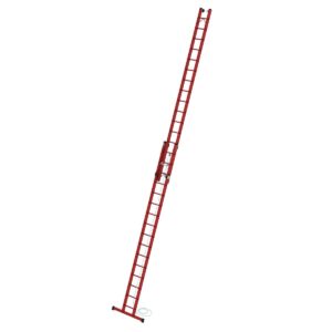 Günzburger Steigtechnik Sprossen-Seilzugleiter 2-teilig GFK mit Standard-Traverse 2x16 Sprossen