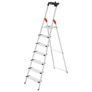 Hailo L80 ComfortLine 7-stufig 7 XXL Stufen (130 mm), Stufenstehleiter
