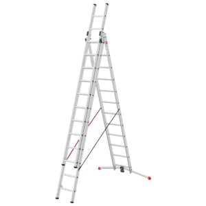 Hailo S100 ProfiLOT Die 3-teilige Alu-Kombileiter mit LOT-System 3x12 Sprossen