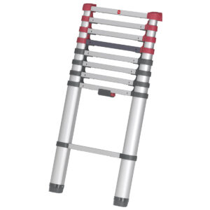 Hailo T80 FlexLine Aluminium Sicherheits-Teleskopleiter, 9 Sprossen