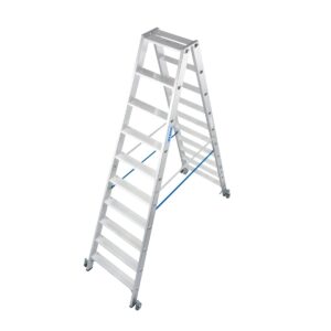 Krause STABILO Stufen-DoppelLeiter fahrbar 2x10 Stufen