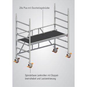 Layher ZIFA PLUS - Entspricht NICHT der Norm DIN EN 1004:2021 Arbeitshöhe bis 3,06m