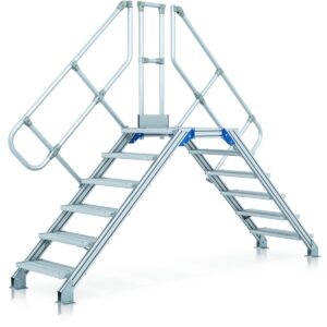ZARGES LM-Überstieg 45° 5 Stufen, 800 mm breit, Höhe 950 mm