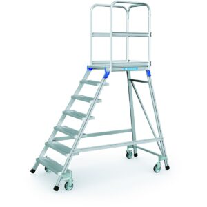 ZARGES Podesttreppe, einseitig 7 Stufen