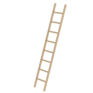 Günzburger Steigtechnik Sprossen-Anlegeleiter Holz ohne Traverse 8 Sprossen