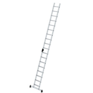 Günzburger Steigtechnik Stufen-Anlegeleiter mit nivello®-Traverse 18 Stufen