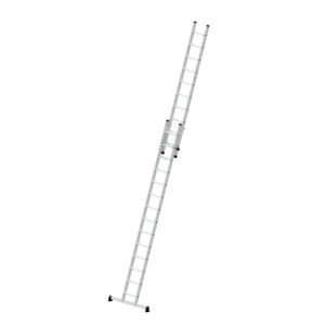 Das richtige Gewächshaus - problemlos und komfortabel 6 Günzburger Steigtechnik Stufen-Schiebeleiter 2-teilig mit nivello®-Traverse 1x14 + 1x10 Stufen