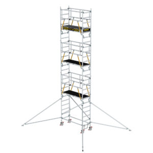 Günzburger Steigtechnik FlexxTower SGX ergo mit vorlaufendem Geländer Plattformhöhe 6,43 m