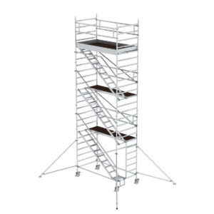 Das richtige Gewächshaus - problemlos und komfortabel 12 Günzburger Steigtechnik Rollgerüst 1,35 x 2,45 m mit Schrägaufstiegen & Ausleger Plattformhöhe 6,43 m