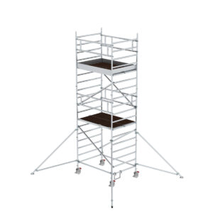 Das richtige Gewächshaus - problemlos und komfortabel 3 Günzburger Steigtechnik Rollgerüst 1,35 x 1,80 m mit Ausleger & Doppel-Plattform Plattformhöhe 4,47 m