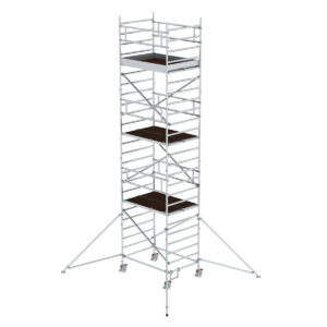 Das richtige Gewächshaus - problemlos und komfortabel 9 Günzburger Steigtechnik Rollgerüst 1,35 x 1,80 m mit Ausleger & Doppel-Plattform Plattformhöhe 6,43 m