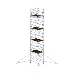 Günzburger Steigtechnik Rollgerüst SG 1,35 x 1,80 m mit Ausleger & Doppel-Plattform Plattformhöhe 8,39 m