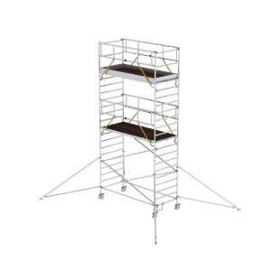 Das richtige Gewächshaus - problemlos und komfortabel 2 Günzburger Steigtechnik Rollgerüst SG 1,35 x 3,0 m mit Ausleger & Doppel-Plattform Plattformhöhe 5,59 m