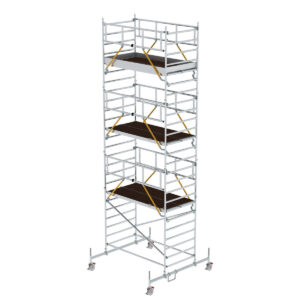 Das richtige Gewächshaus - problemlos und komfortabel 9 Günzburger Steigtechnik Rollgerüst SG 1,35 x 2,45 m mit Fahrbalken & Doppel-Plattform Plattformhöhe 6,62 m