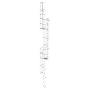 Das richtige Gewächshaus - problemlos und komfortabel 7 Günzburger Steigtechnik Mehrzügige Steigleiter mit Rückenschutz (Notleiter) Aluminium blank 15,20m