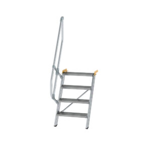 Das richtige Gewächshaus - problemlos und komfortabel 2 Günzburger Steigtechnik Treppe 60° Stufenbreite 600 mm 4 Stufen Aluminium geriffelt