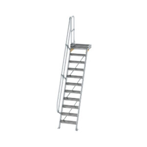 Das richtige Gewächshaus - problemlos und komfortabel 3 Günzburger Steigtechnik Treppe mit Plattform 60° Stufenbreite 600 mm 11 Stufen Aluminium geriffelt