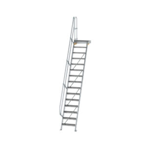 Das richtige Gewächshaus - problemlos und komfortabel 7 Günzburger Steigtechnik Treppe mit Plattform 60° Stufenbreite 600 mm 15 Stufen Aluminium geriffelt