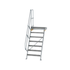 Das richtige Gewächshaus - problemlos und komfortabel 2 Günzburger Steigtechnik Treppe mit Plattform 60° Stufenbreite 800 mm 7 Stufen Aluminium geriffelt