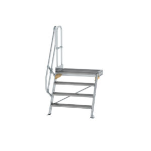 Das richtige Gewächshaus - problemlos und komfortabel 9 Günzburger Steigtechnik Treppe mit Plattform 60° Stufenbreite 1000 mm 4 Stufen Aluminium geriffelt