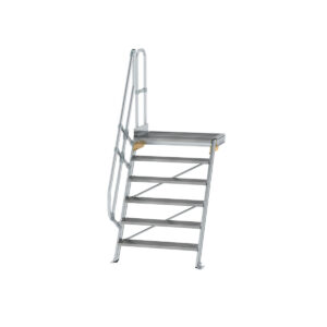 Das richtige Gewächshaus - problemlos und komfortabel 1 Günzburger Steigtechnik Treppe mit Plattform 60° Stufenbreite 1000 mm 6 Stufen Aluminium geriffelt