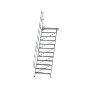 Das richtige Gewächshaus - problemlos und komfortabel 7 Günzburger Steigtechnik Treppe mit Plattform 60° Stufenbreite 1000 mm 12 Stufen Aluminium geriffelt