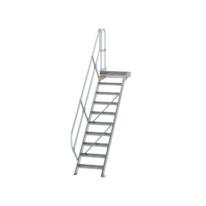 Das richtige Gewächshaus - problemlos und komfortabel 8 Günzburger Steigtechnik Treppe mit Plattform 45° Stufenbreite 600 mm 10 Stufen Aluminium geriffelt