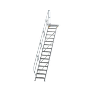 Das richtige Gewächshaus - problemlos und komfortabel 4 Günzburger Steigtechnik Treppe mit Plattform 45° Stufenbreite 600 mm 16 Stufen Aluminium geriffelt