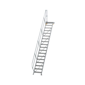 Das richtige Gewächshaus - problemlos und komfortabel 4 Günzburger Steigtechnik Treppe mit Plattform 45° Stufenbreite 600 mm 17 Stufen Aluminium geriffelt