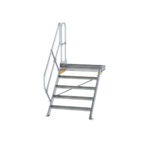 Das richtige Gewächshaus - problemlos und komfortabel 4 Günzburger Steigtechnik Treppe mit Plattform 45° Stufenbreite 800 mm 5 Stufen Aluminium geriffelt