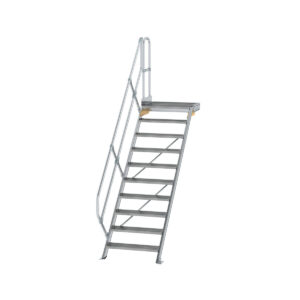 Das richtige Gewächshaus - problemlos und komfortabel 8 Günzburger Steigtechnik Treppe mit Plattform 45° Stufenbreite 800 mm 10 Stufen Aluminium geriffelt