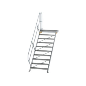 Das richtige Gewächshaus - problemlos und komfortabel 7 Günzburger Steigtechnik Treppe mit Plattform 45° Stufenbreite 1000 mm 10 Stufen Aluminium geriffelt