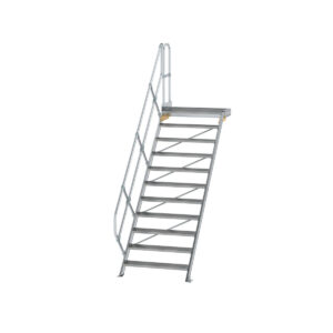 Das richtige Gewächshaus - problemlos und komfortabel 6 Günzburger Steigtechnik Treppe mit Plattform 45° Stufenbreite 1000 mm 11 Stufen Aluminium geriffelt