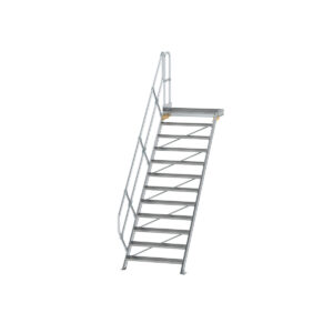 Das richtige Gewächshaus - problemlos und komfortabel 7 Günzburger Steigtechnik Treppe mit Plattform 45° Stufenbreite 1000 mm 12 Stufen Aluminium geriffelt