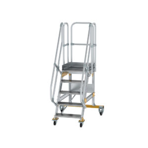 Das richtige Gewächshaus - problemlos und komfortabel 6 Günzburger Steigtechnik Plattformtreppe fahrbar 60° Stufenbreite 600 mm 5 Stufen